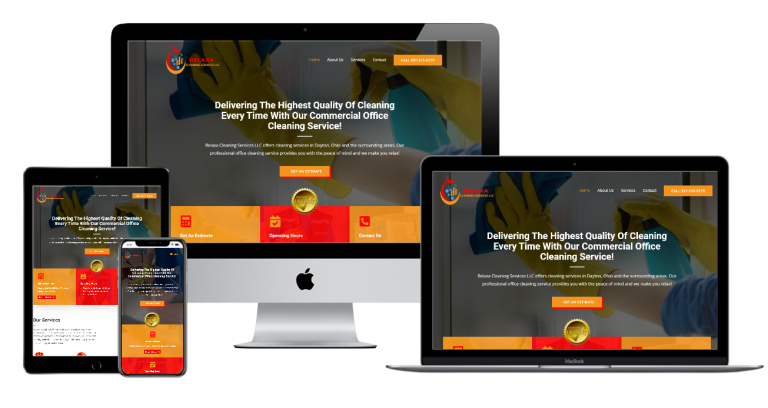 Relaxa Cleaning Services Website - Cleaning Company Website Design